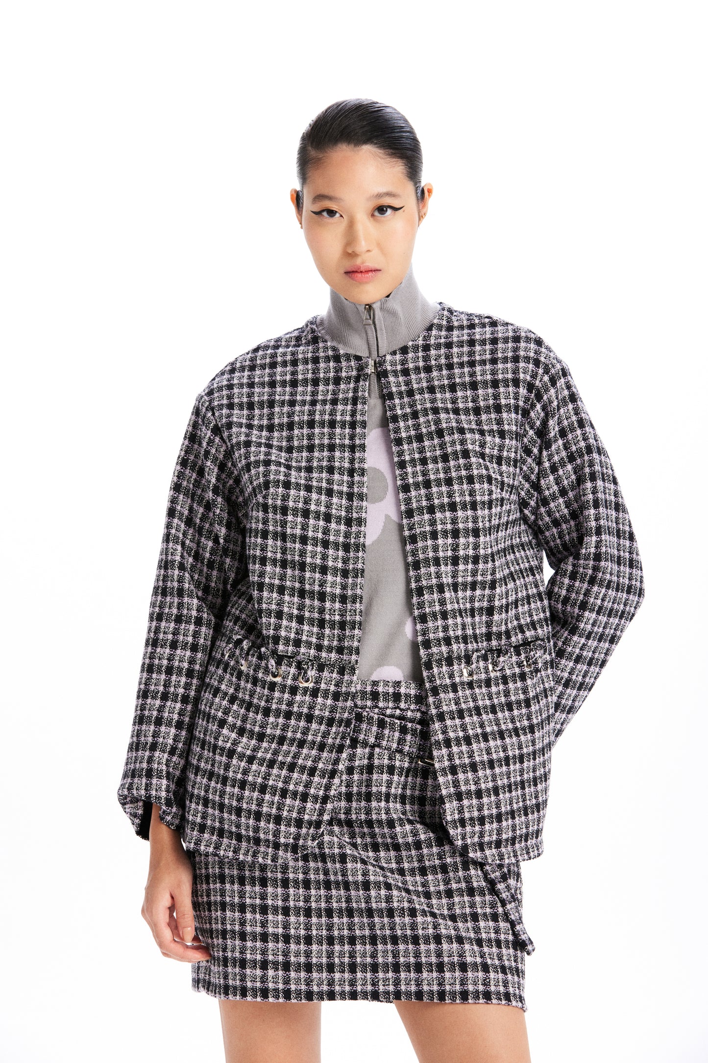 Jaqueta Tina Tweed Xadrez