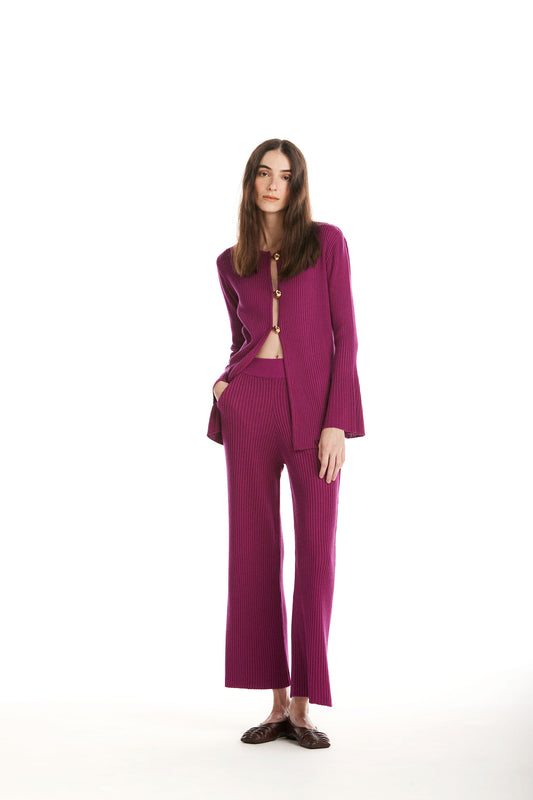 Calça Tricot Lau Magenta