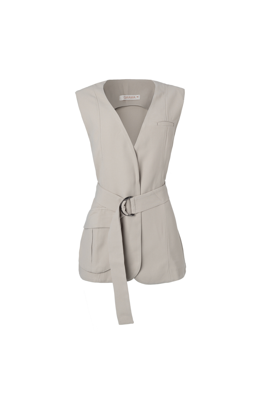 Colete Iara Crepe Cinza