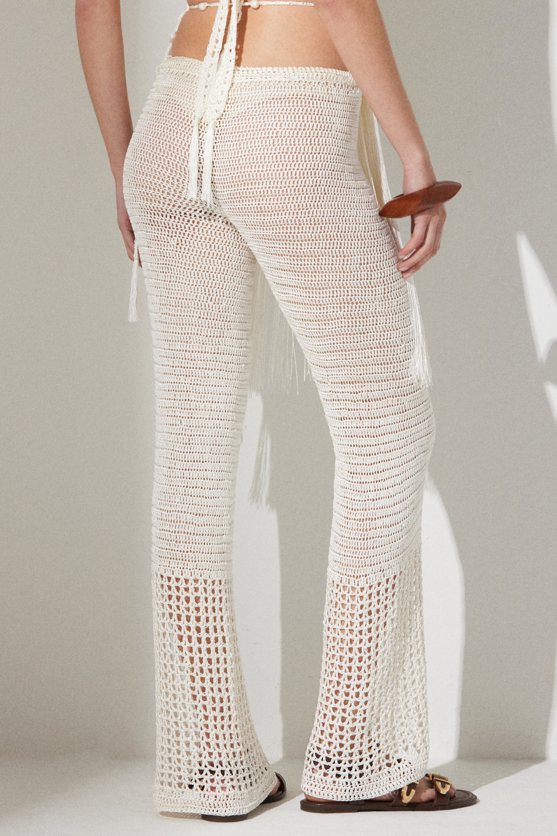 Calça Masha Crochet Franja Off
