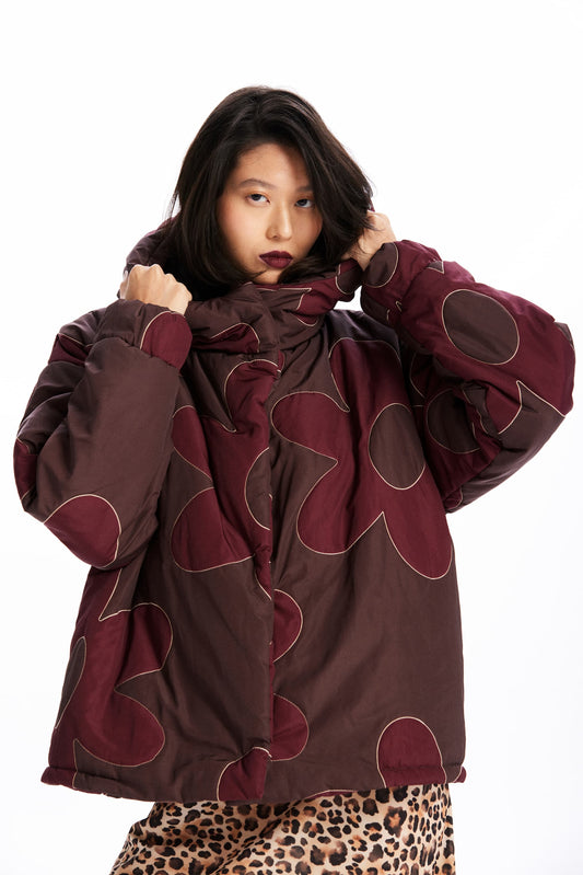 Jaqueta Corine Marrom e Vinho