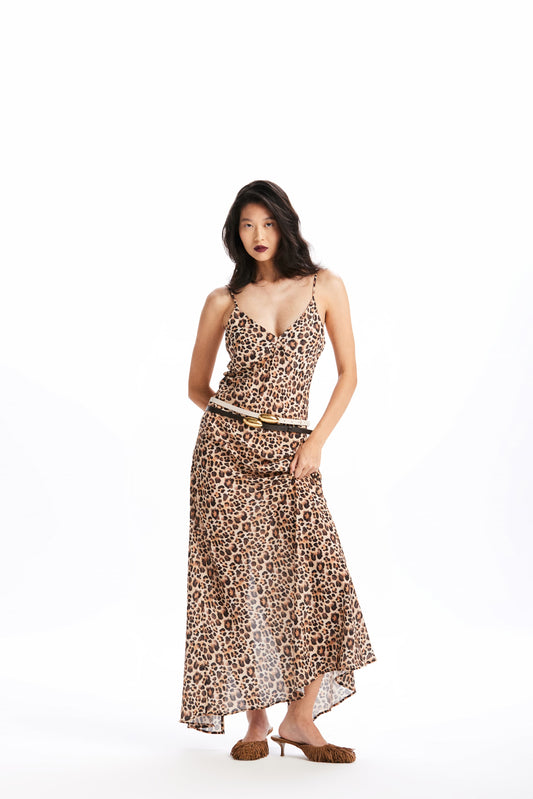Vestido Slip Bianca Onça