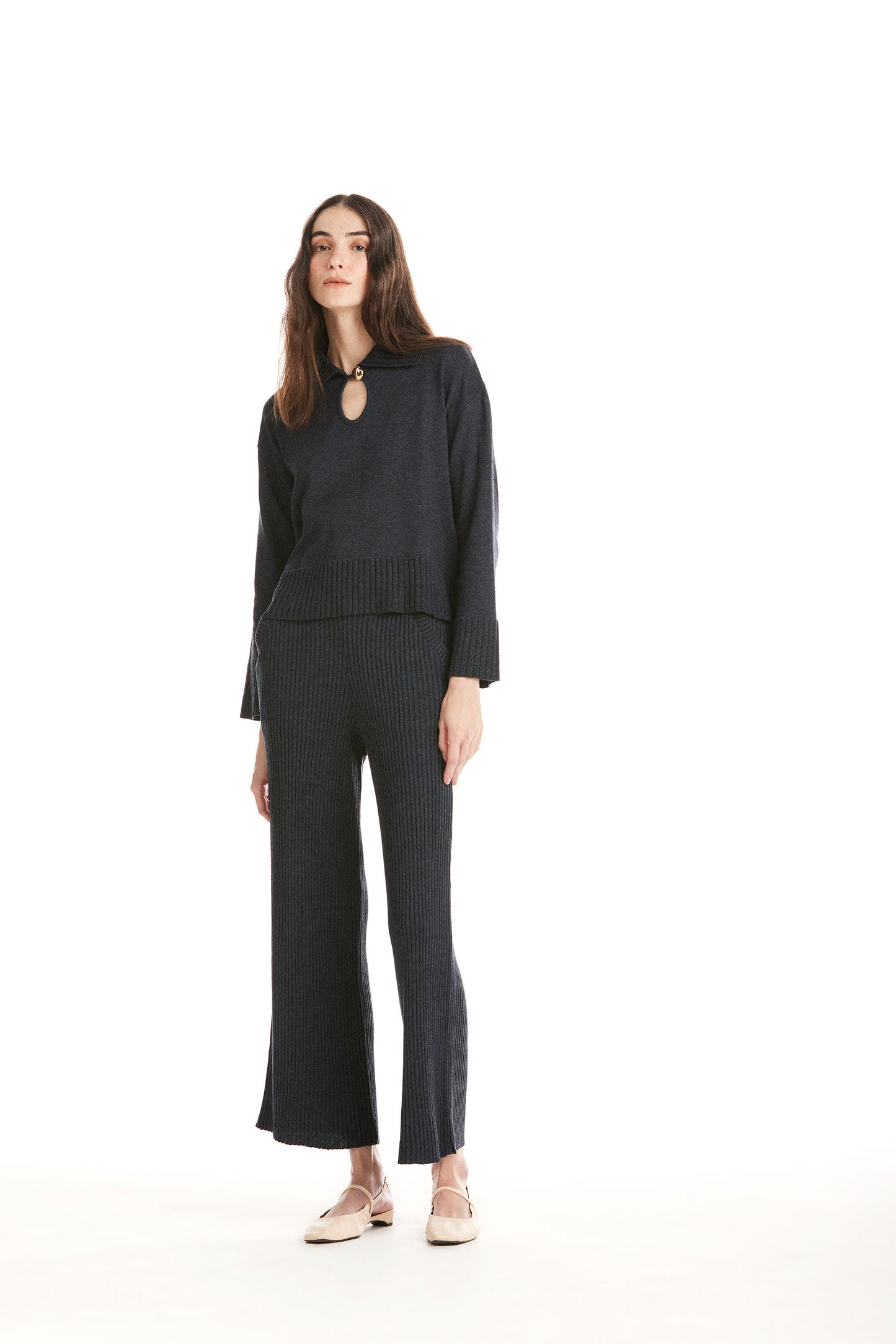 Calça Tricot Lau Azul Cobalto