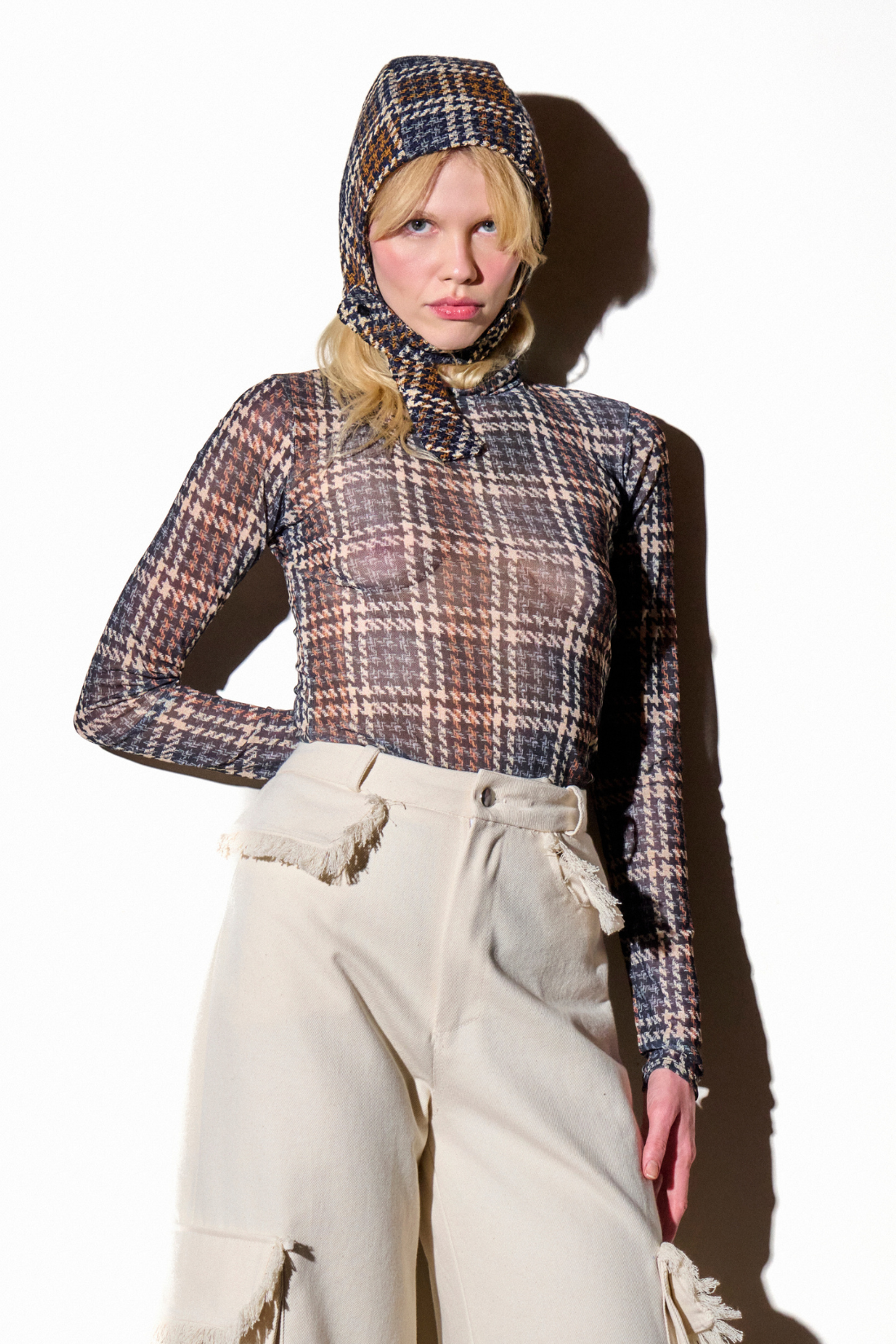 Blusa Tule Agnes Xadrez