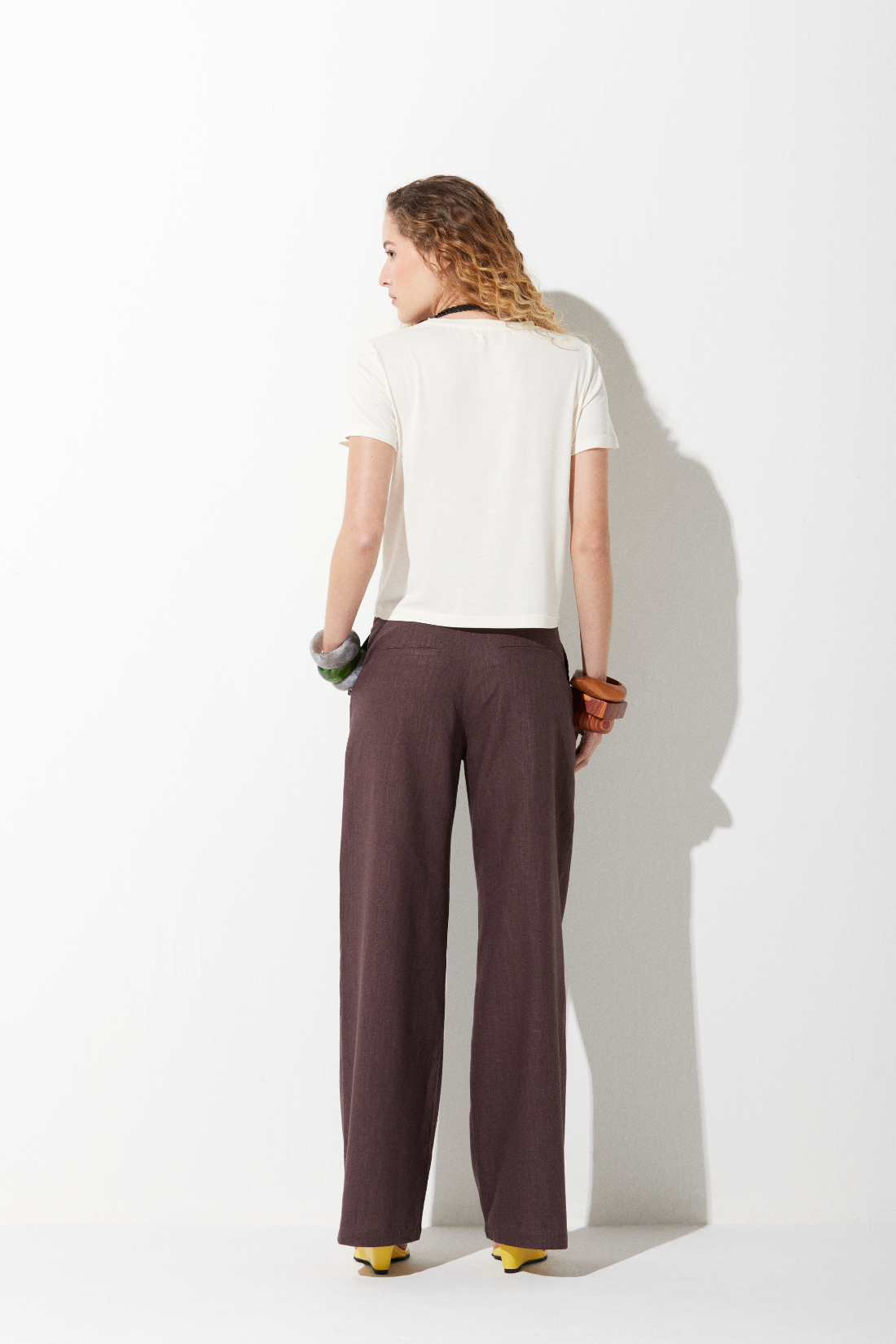 Calça Sunny Uva Linho 100%