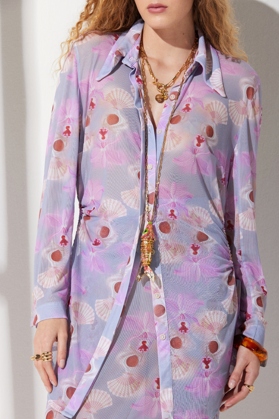 Camisa Ariel Tule Estampado