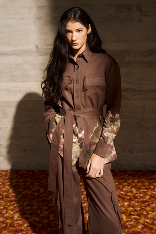 CAMISA BIANCA DEEP BROWN
