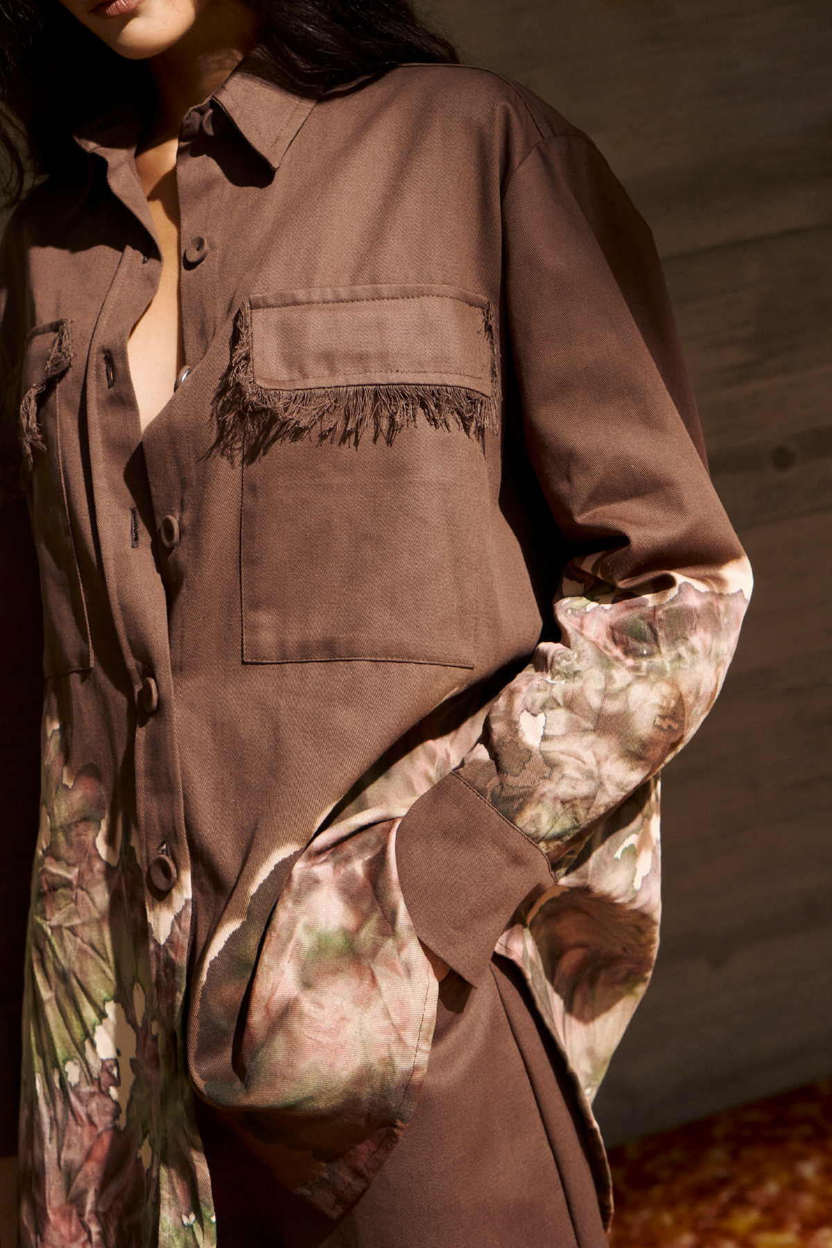 CAMISA BIANCA DEEP BROWN