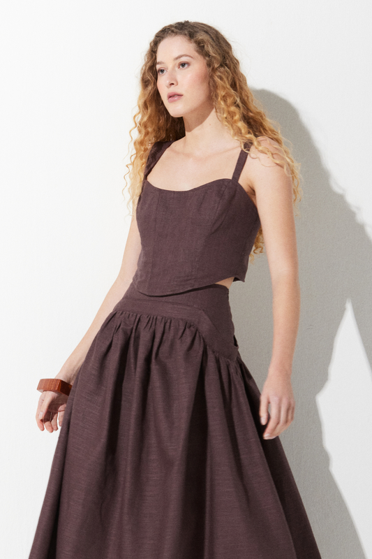 Corselet Nori Uva Linho 100%