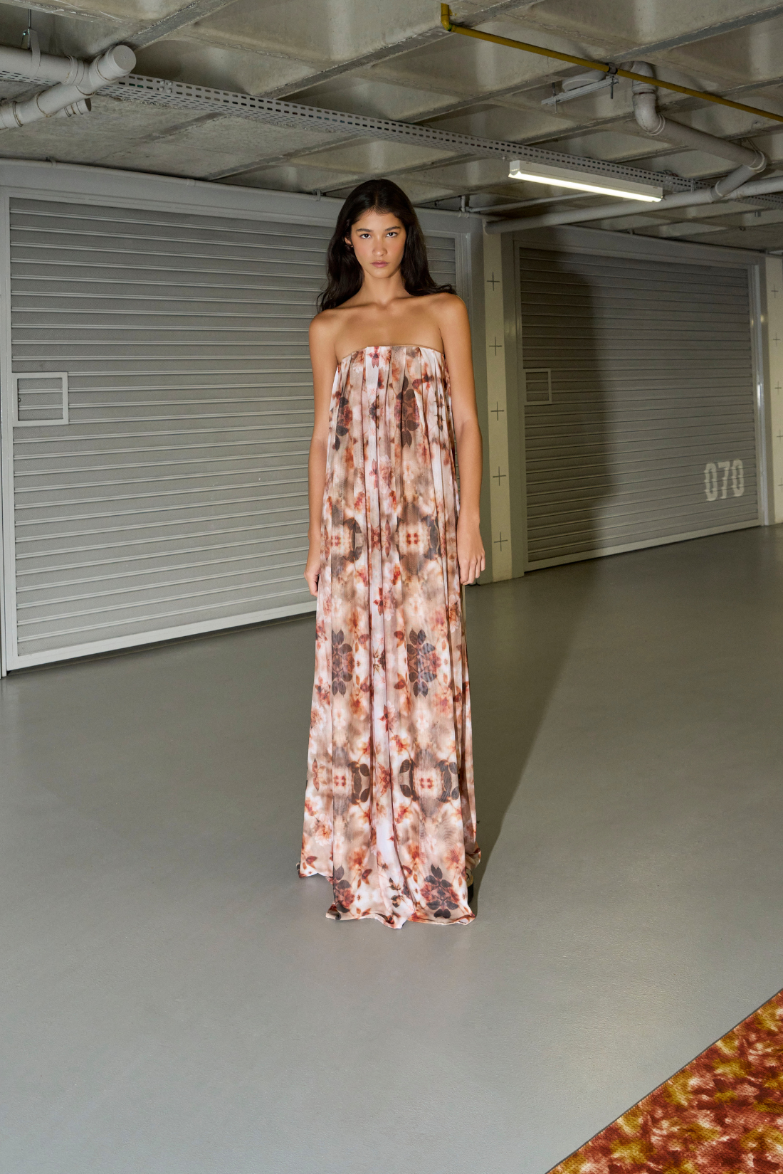 VESTIDO MAXI TULE FLORAL
