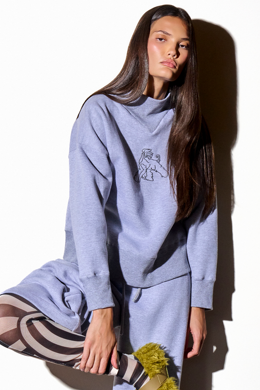 Moletom Celeste Mescla