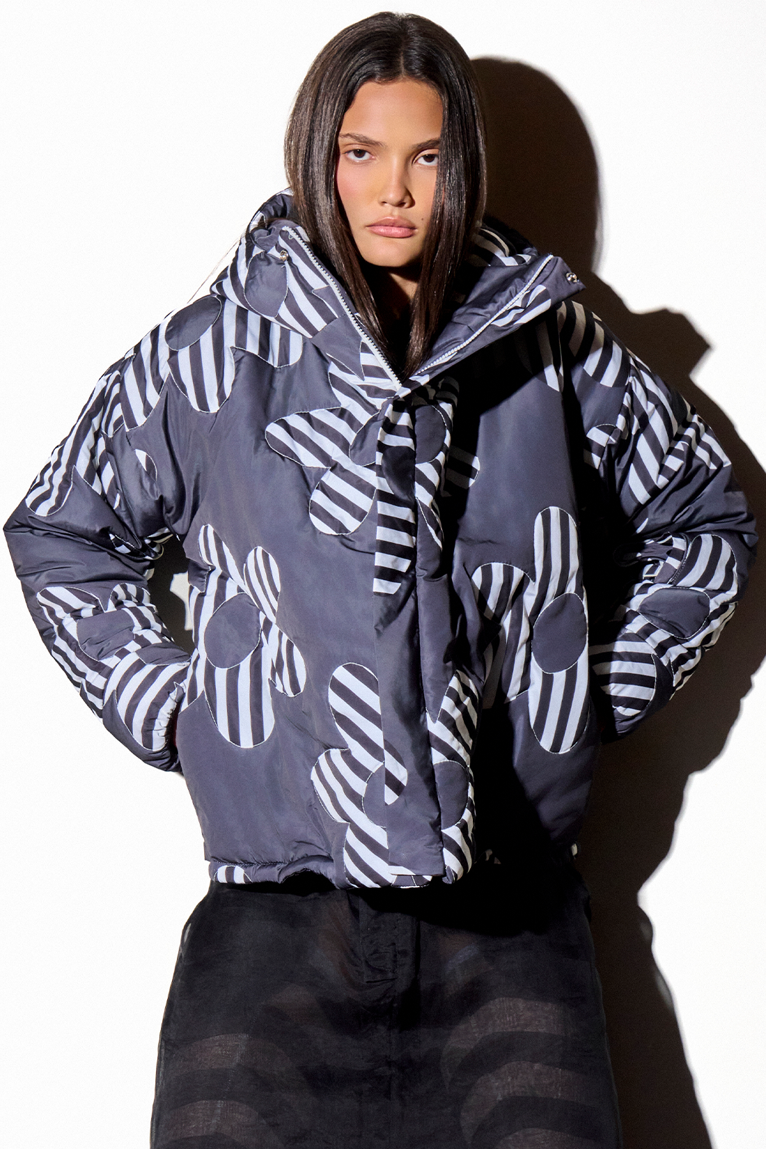 Jaqueta Puffer Corine Listra P&B