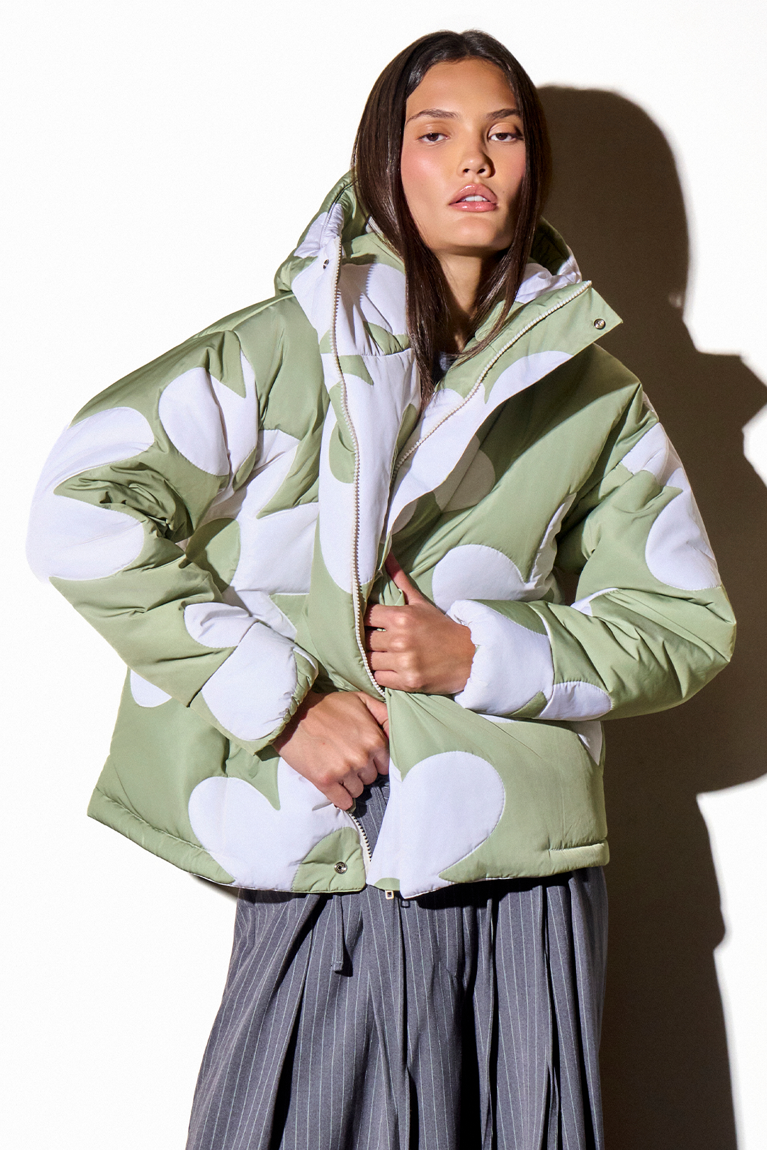 Jaqueta puffer Corine Olive