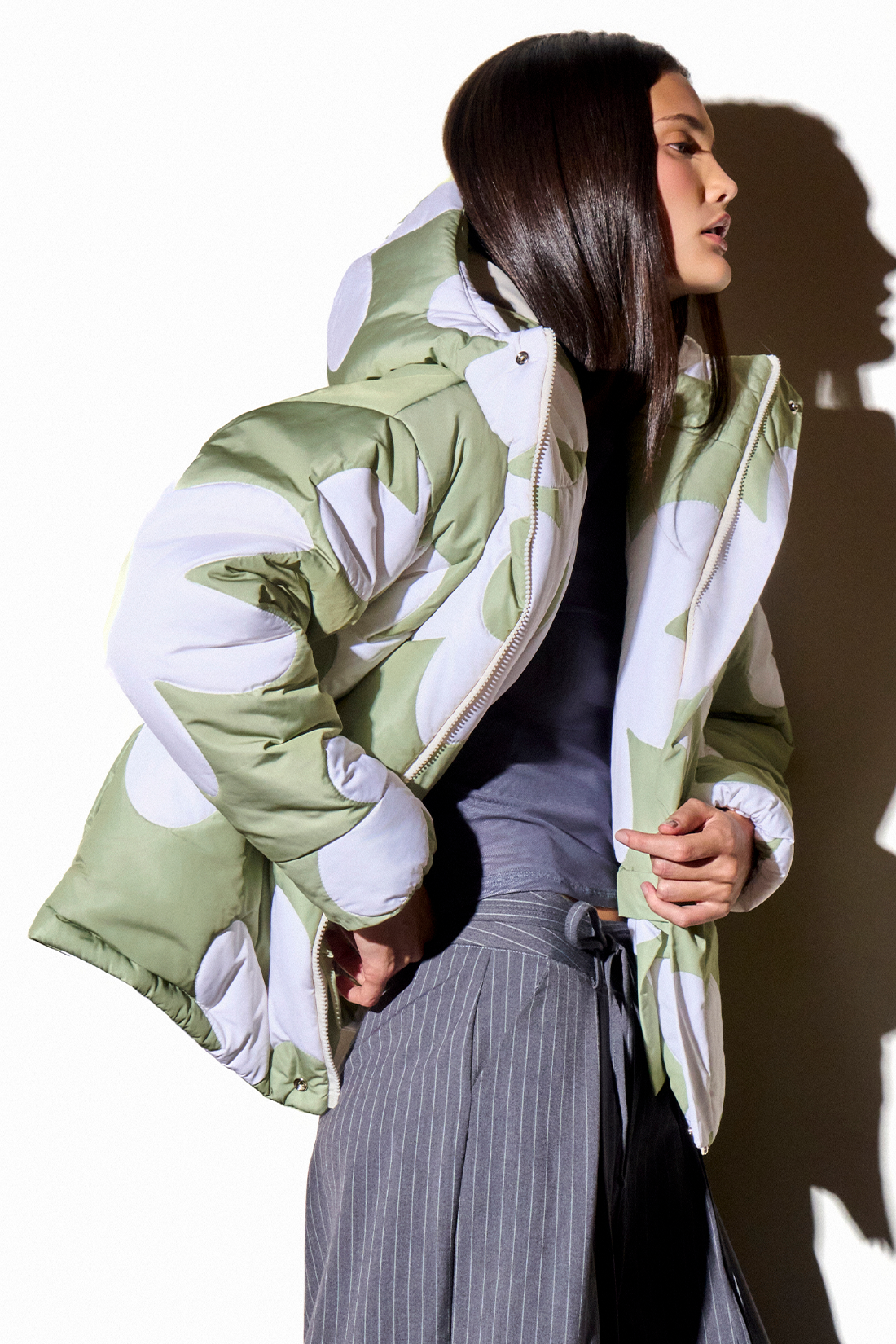 Jaqueta puffer Corine Olive