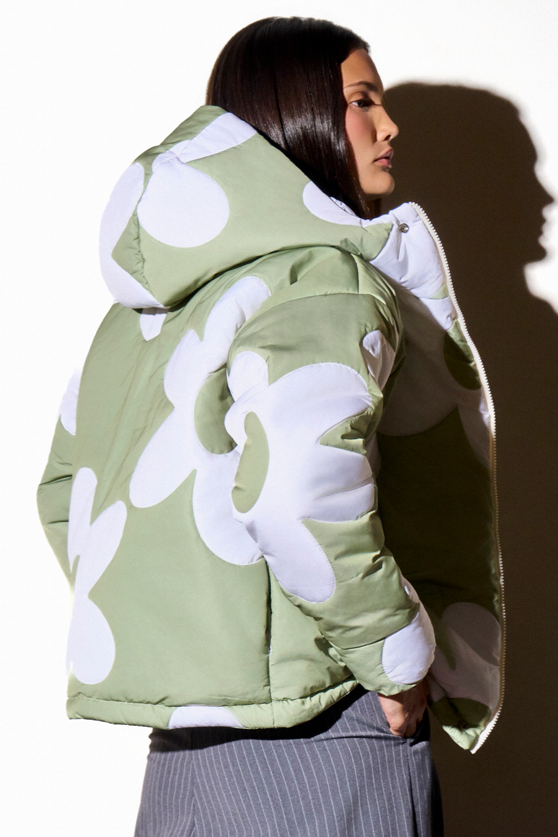 Jaqueta puffer Corine Olive