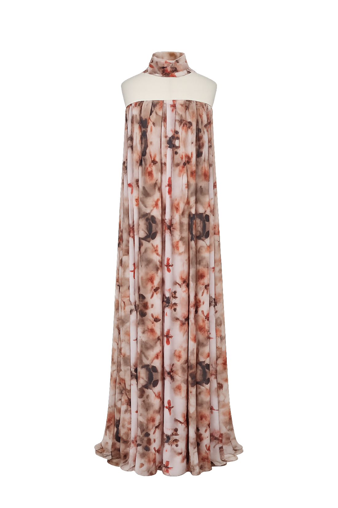 VESTIDO MAXI TULE FLORAL