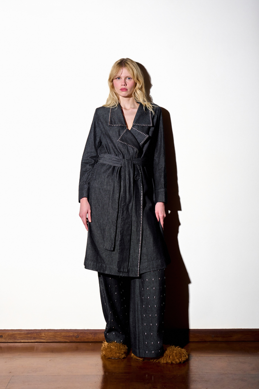 Trench Coat Sofia Black Denim