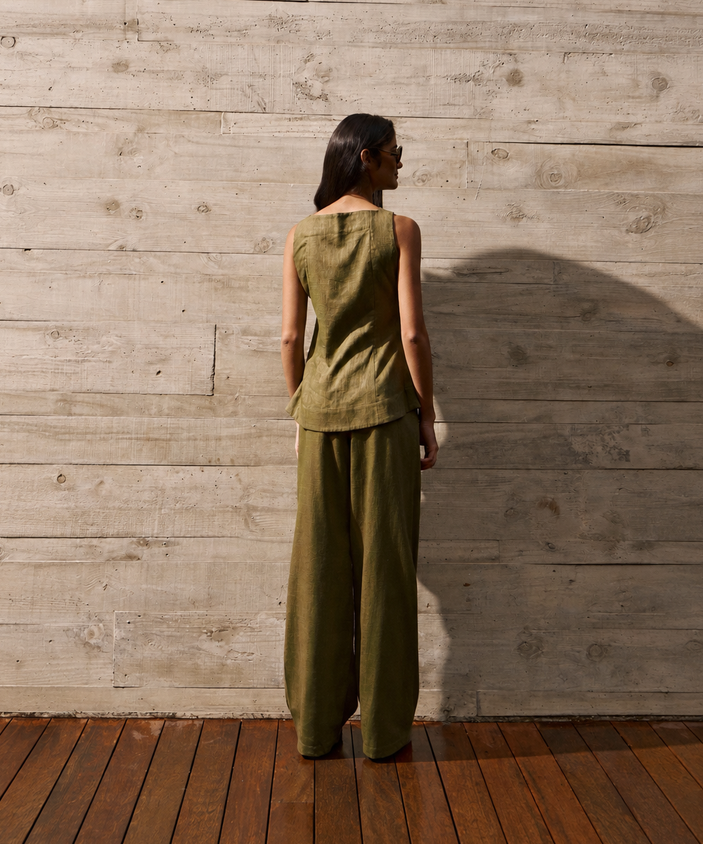 BLUSA SOLANGE LINHO MILITAR