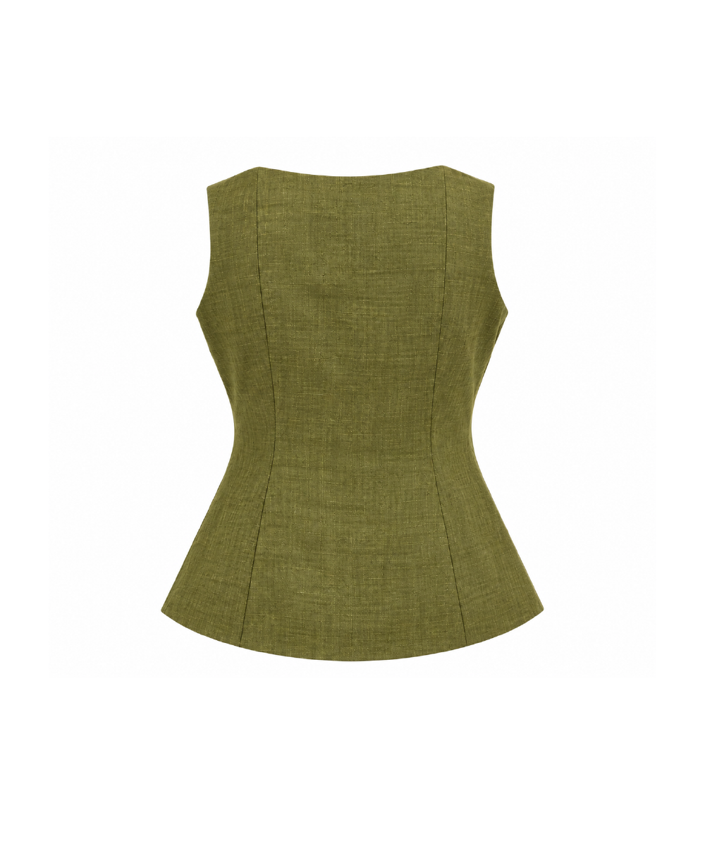 BLUSA SOLANGE LINHO MILITAR