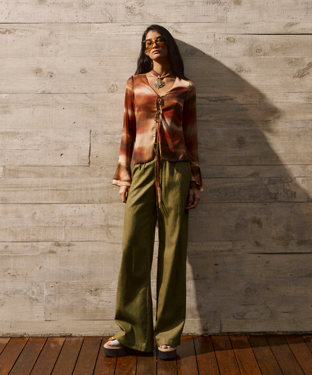 BLUSA AMARRACAO CREPE AURA