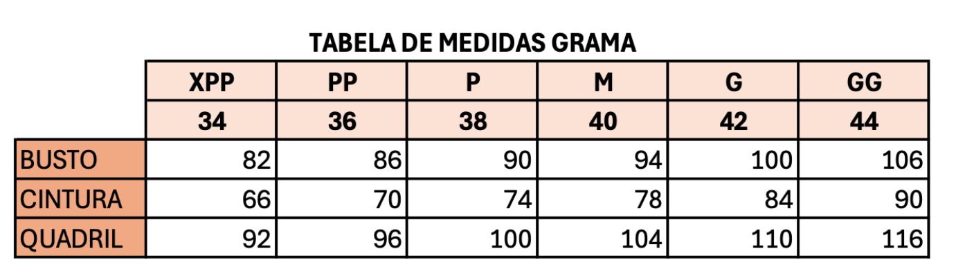 Tabela de Medidas